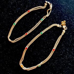 Pair of silver anklet’s from India.
